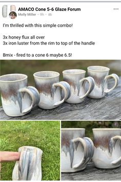 the coffee mugs have been made to look like they are painted with different colors