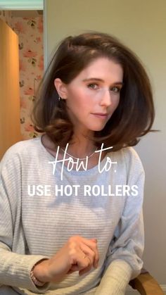 Katherine Schwarzenegger on Instagram: "Easy way to add a little volume into your hair? Hot Rollers thanks to @t3micro and the brilliance of @bridgetbragerhair 😍Follow along to see how easy it is, and get all the products up in my stories and highlights!" Diy Curlers Rollers, Easy Hair Rollers, Medium Length Hot Rolled Hair, Hot Rollers Medium Hair, How To Do Hot Rollers, Hot Rollers For Volume, Katherine Schwarzenegger Hair, Hot Roller Tutorial Long Hair, Roller Placement Short Hair