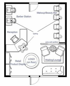 a floor plan for a living room with furniture