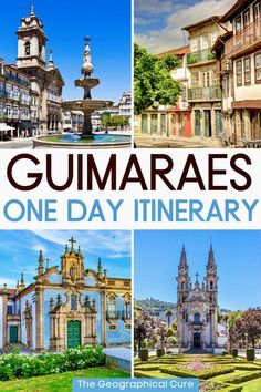 Pinterest pin for One Day In Guimaraes Itinerary, The Perfect Day Trip From Porto Day Trips From Porto, Vacation Packing Tips, 1 Day Trip, One Suitcase, Portuguese Culture, Mediterranean Cruise