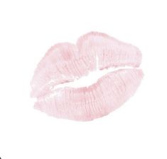 a pink lip is shown on a white background