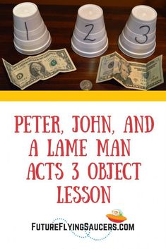 peter, john, and a lame man acts 3 object lesson with money on the table