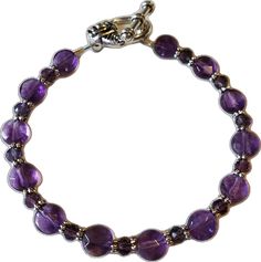 Spiritual Nickel-free Purple Beaded Bracelets, Spiritual Adjustable Bracelet With Lobster Clasp, Adjustable Spiritual Bracelet With Lobster Clasp, Nickel Free Purple Bracelets, Adjustable Purple Rosary Bracelet, Adjustable Nickel-free Amethyst Bracelets, Adjustable Purple Spiritual Rosary Bracelet, Purple Quartz, Crimp Beads