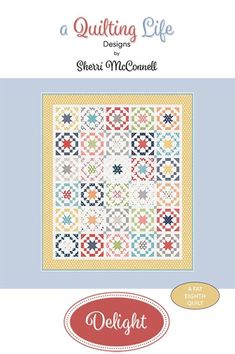 a quilting life design book with an image of a quilt on the front and back cover