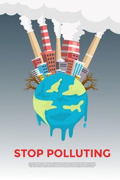 Globalization Poster Ideas, Poster Environment, Factory Chimney, Save Earth Posters, Save Earth Drawing, Earth Drawings