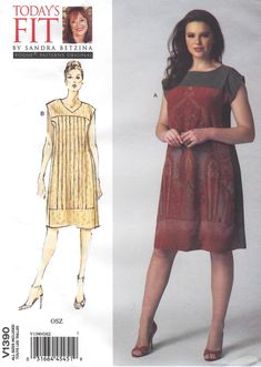 a women's dress and top sewing pattern