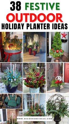 the best outdoor holiday planter ideas