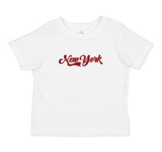 New York Tee Graphic Tee With Name Print For Everyday, Cotton Graphic Tee For Babies With Name Print, Baby Tee Shirts, Nyc Baby, Slogan Tee, Nova York, Tank Top Long Sleeve, Baby Tee, Infant Tees