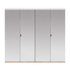 an image of three doors in the same color and size as well as white background