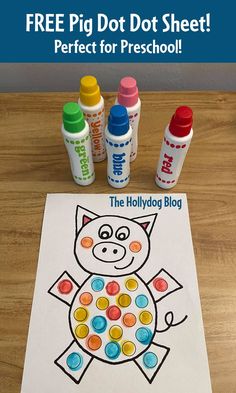 this free printable dot dot sheet is perfect for preschoolers to practice their fine motor skills