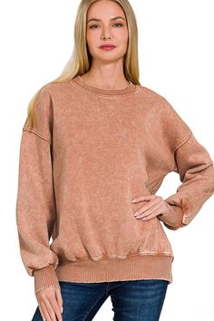 Stay cozy in style with the Zenana Acid Wash Fleece Oversized Pullover! Perfect for layering over your favorite tees, this cool, oversized pullover will have you feeling like you're being hugged by a cloud. Who wouldn't want that?! Get yours today and look fly AF. Details:- Acid Washed- Fleece**Each Item Is Unique, Expect Variations in Color and Finishing* Color May Vary Slightly Due to Monitor Resolution Fabric:- 60% Cotton, 40% Polyester- Trim: 58% Cotton, 37% Polyester, 5% Spandex Oversized Pullover, Total Body, Stay Cozy, Fashion Updates, Acid Wash, We Wear, Vintage Accessories, Jeans Shop, Straight Jeans