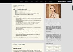 an image of a website page with a woman's profile on the front and side