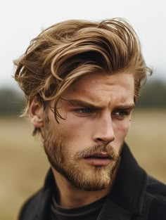 Unveiling 32 Classic Side Part Styles: The Comprehensive Guide to Men's Hairstyles for All Occasions Side Part Styles, Alexander Aesthetic, Shaved Head With Beard, Classic Mens Hairstyles, Medium Length Wavy Hair, Hair Styles Men, Winter Floral, Shaved Head, Men's Hairstyles