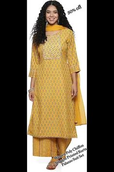 Material composition-Cotton Blend

Length- Calf Length

Sleeve type- 3/4 Sleeve

Neck style- Round Neck

Style- Regular

Material type- Cotton Blend

See more details click on the link & go to the site....👆 Straight Salwar, Palazzo Suit, Suit Set, Type 3, Sleeve Type