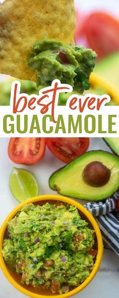 the best ever guacamole recipe with avocado and tomatoes