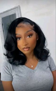 Lob Wig Black Women, Shoulder Length Wigs For Black Women, Mid Length Wigs For Black Women, Curly Bob Hairstyles For Black Women, Lace Hairstyles, Bobs Hairstyles, Senior 25, Bob Wigs For Black Women, Cassie Ventura