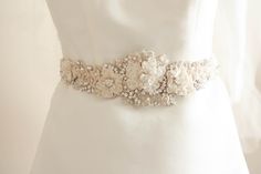 Beaded Bridal Sash, How To Dress For A Wedding, Beaded Wedding Gowns, Wedding Dress Sash, Wedding Dress Belt, Couple Wedding Rings, Dress Sash, Wedding Dress Pictures, Wedding Sash