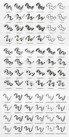 some type of calligraphy written in black ink on white paper with different types of writing