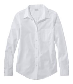 Our original pinpoint oxford shirt is wrinkle free right from the dryer. Relaxed Fit: Our most generous fit sits farthest from the body. Falls at low hip. Crisp, smooth pinpoint fabric is made of very fine oxford cloth and treated to resist wrinkles. 100% cotton. Machine wash and dry. Plus sizes feature bust darts. Taped seams stay smooth for little or no ironing. Finely tailored, with a narrow placket and pearlized buttons. Imported. Fit: Relaxed Fit | Women's Wrinkle-Free Pinpoint Oxford Shirt Oxford Shirt Women, Travel Capsule, Long Sleeve Plaid, Plaid Flannel Shirt, Woven Top, Oxford Shirt, Women's Shirts, Wrinkle Free, Ll Bean