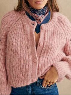 Lizakosht Women Pink Mohair Beaded Rib Knitting Cardigan Autumn Tone-on-tone Buttons Wool Sweaters Sweet Softy Warm Jumper Knitwear Size Bust(cm) Sleeve(cm) Length(cm) S 112 53 53 M 116 54 54 L 120 55 55 XL 124 56 56 NOTE: Please compare the detail sizes with yours before you buy!!! (2.54cm = 1inch) All are measured by hand, so please allow 2-3 cm mistake . window.adminAccountId=2678379019; Cardigan Rosa, Look Adidas, Estilo Indie, Skandinavian Fashion, Solid Color Sweater, Pink Cardigan, Looks Chic, Wool Cardigan, Parisian Style