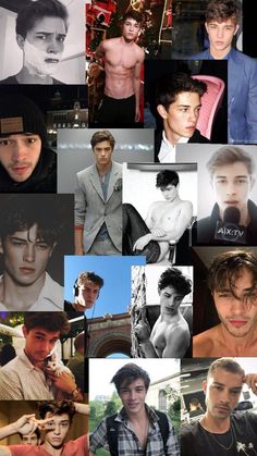 many different pictures of young men and women