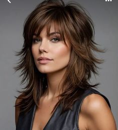 Medium Length Shag Haircuts With Bangs, Short Haircuts Fine Hair, Hair Couler, Hot Hairstyles, Pretty Puppies, Choppy Bob Hairstyles For Fine Hair, Shag Cut, Hair Change, Long Shag Haircut