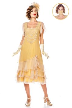 Alexa 1920s Flapper Style Dress in Lemon by Nataya Tea Party Dresses For Women Vintage, Summer Gatsby Style Flapper Dress For Vintage Events, 1920s Style Dresses For Vintage Summer Events, 1920s Style Summer Dresses For Vintage Events, Summer Vintage Flapper Dress For Vintage Events, 1920s Flapper Dress For Summer, Summer Gatsby Dresses For Vintage Events, 1920s Style Flapper Dress For Vintage Events, Elegant Summer Flapper Dress For Vintage Events