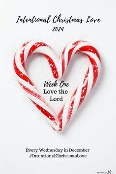 a candy cane heart with the words international christmas love