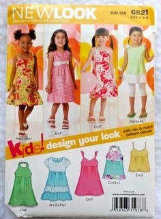 the new look pattern for girls'dresses and skirts