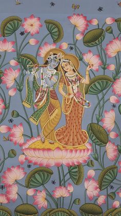 Pichwai Painting Radha Krishna Painting Radha Krishna - Etsy Radha Krishna Raas Leela Painting, Radha Krishna Traditional Painting, Radha Krishna Pichwai Painting, Indian Wall Painting Living Rooms, Radha Aesthetic, Painting Radha Krishna, Temple Aesthetic, Bani Thani, Radha Krishna Painting