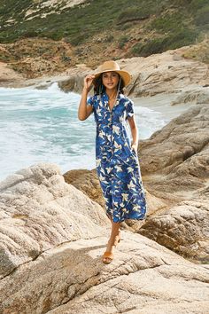 Coastal Blues, Peruvian Connection, Coastal Blue, Cote D’azur, Gouache Painting, Summer Day, Linen Dress, Original Prints, Summer Days