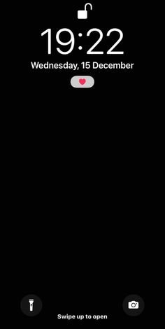 an iphone screen with the date and time displayed on it, which is highlighted in red