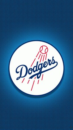 the dodgers logo on a blue background