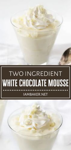 two ingredient white chocolate mousse