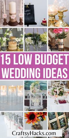 the top 15 low budget wedding ideas