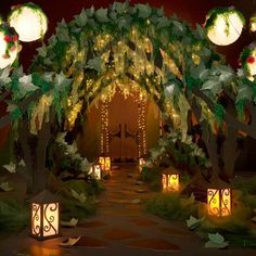 How to Create a Magical Enchanted Forest Prom Theme | Anderson's Blog Secret Garden Theme, Forest Party, Dance Themes