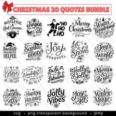 christmas quotes bundle for svg and dxf