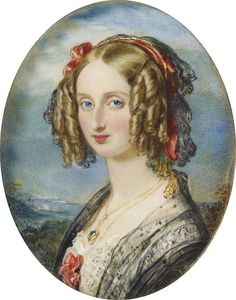 a portrait of a woman with braids in her hair, wearing a dress and red flowered headband