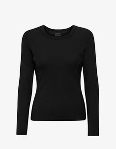 Women Organic Rib LS T-Shirt - Deep Black – Colorful Standard US Danish Fashion, Good Feeling, Feeling Better, Twill Shorts, Deep Black, Kelly Green, Peta, Black Long Sleeve, Scarlet