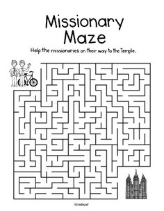 a maze that says,'missionary maze help the prisoners on their way to temple