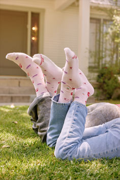 Comfy organic cotton crew socks, perfect for showing off your pride. Every pair supports the Trevor Project and their work to fund free and confidential LGBTQ youth suicide prevention services. It’s the perfect addition to any summer pride outfit or gift that gives back. Socks Photoshoot, Support Lgbtq, Plus Size Business, Trevor Project, Paper Child, Pink Socks, Knee Socks, Pink Lips, Cotton Socks