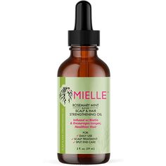 Mielle Organics Rosemary Mint Scalp & Hair Strengthening Oil With Biotin & Essential Oils, Nourishing Treatment for Split Ends and Dry Scalp for All Hair Types, 2-Fluid Ounces Mielle Rosemary Mint, Hair Strengthening Oil, Essential Oil Hair Growth, Mielle Organics, Rosemary Oil For Hair, Mint Hair, Mint Oil, Natural Hair Oils, Hair Masque