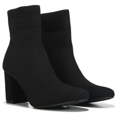 Such Cute Seasonless Knit Boots From Mia. These Are New In Box But Do Show Signs Of Being Tried On In Store. Please See Soles. Suede 3” Block Heel. Cushioned Footbed. So Wish They Were My Size!! Black Booties For Workwear In Winter, Black Booties For Winter Workwear, Heeled Black Boots, Dress Boots Black, Mia Boots, Dress Boot, Chunky Heel Ankle Boots, Mia Shoes, Knit Boots