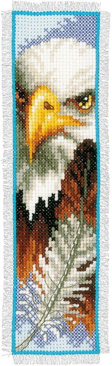 an eagle is shown in this cross stitch pattern