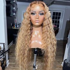 Curly Colored Honey Blonde Ombre Highlight Top Swiss HD Lace Wig – LABHAIRS® Honey Blonde Ombre, Honey Blond, Human Hair Wigs Blonde, Honey Blonde Hair, Curly Lace Front Wigs, 360 Lace Wig, Hair Color Highlights, Body Wave Hair, Lace Hair