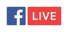 the facebook live logo is shown in blue and red