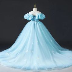 Elevate any special occasion with the DreamyVow Luxury Sky Blue Girl Dress! This stunning off-the-shoulder gown features a beautiful bowknot, adding a touch of elegance to your little one's look. Perfect for birthdays, weddings, and pageants. Feel confident and stylish in this princess gown. Flower Girl Dresses Light Blue, Light Blue Princess Dress For Debutante Ball, Elegant Blue Princess Dress With Bow, Light Blue Princess Dress With Fitted Bodice, Light Blue Princess Style Dress With Fitted Bodice, Blue Princess Dress With Fitted Bodice For Debutante Ball, Princess Style Off-shoulder Party Dress, Blue Off-shoulder Ball Gown For Prom, Off-shoulder Dresses For Prom Season Pageants