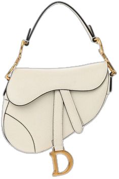 Mini Saddle Bag, Gold C, Contemporary Classic, Saddle Bag, White Bag, White Leather, Saddle Bags, Christian Dior, Saddle