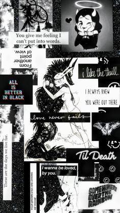 black and white collage with words, pictures, and images on it that say i like the truth