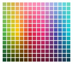 an image of a color chart with squares in the middle and bottom, all different colors